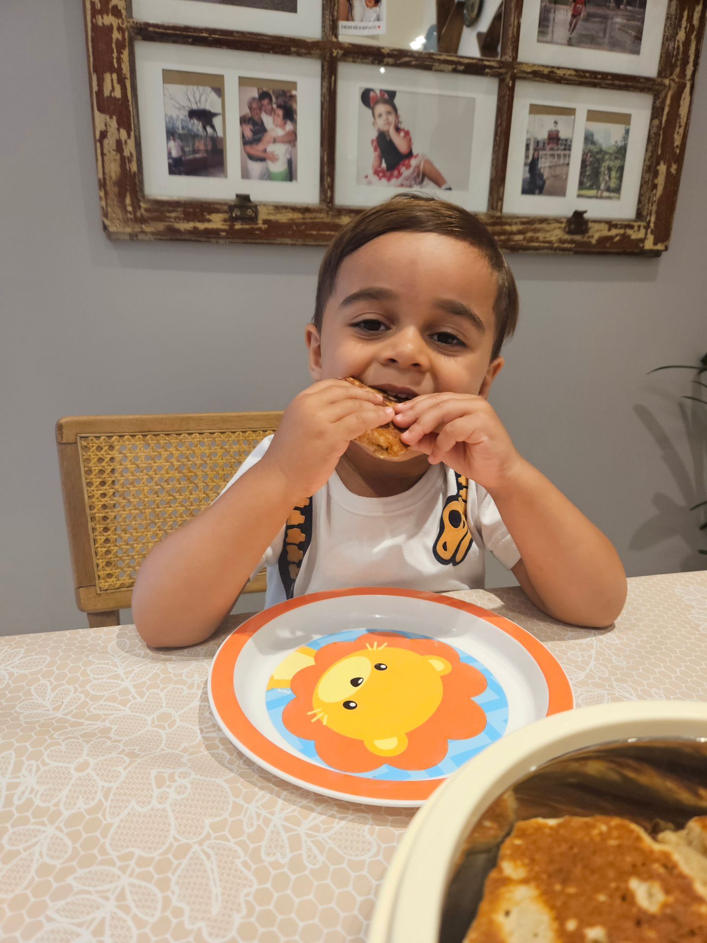 Baby enjoying solid food